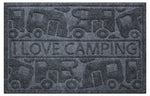 Covoras pentru picioare KERA KAMP 40x60cm, gri, PP/cauciuc, motive: Motorhome/Rulota - EVONomad