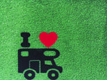 Covorasa GREEN FLOCK caravana 40x60cm, verde, PP/cauciuc - EVONomad