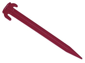 Cuie pentru cort din plastic rosu, lungime 30 cm, 5 bucati - EVONomad