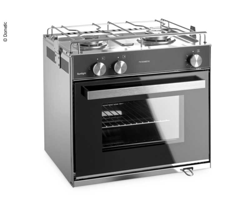 Cuptor pe gaz Dometic Sunlight cu gratar si aragaz cu 2 arzatoare - EVONomad
