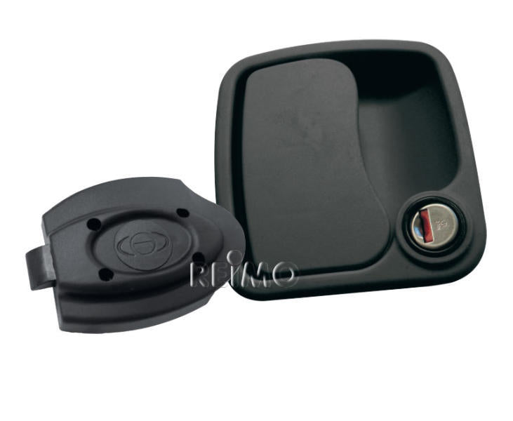 Euro broasca garaj neagra (grosime perete 34 - 42mm), fara cilindru si cheie - EVONomad