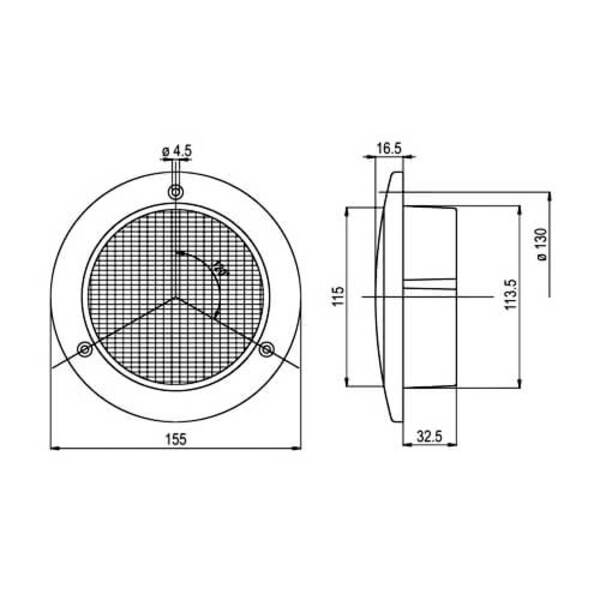 Fara de ceata spate LED 12V cu reflector - 4W - Rosu - EVONomad
