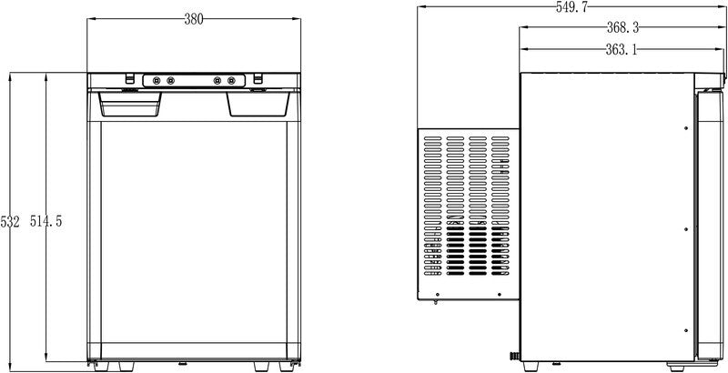 Frigider incorporabil cu compresor LR40L cu compresor detasabil - 35,8 l - EVONomad