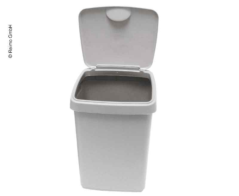 Galeata cu capac cu balamale, 10 litri, gri, 25x22x33 cm - EVONomad