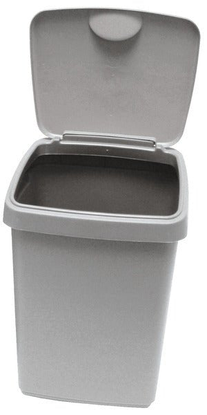 Galeata cu capac cu balamale, 10 litri, gri, 25x22x33 cm - EVONomad