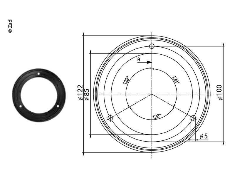 Garnitura de cauciuc pentru filtru 123x84mm negru - EVONomad