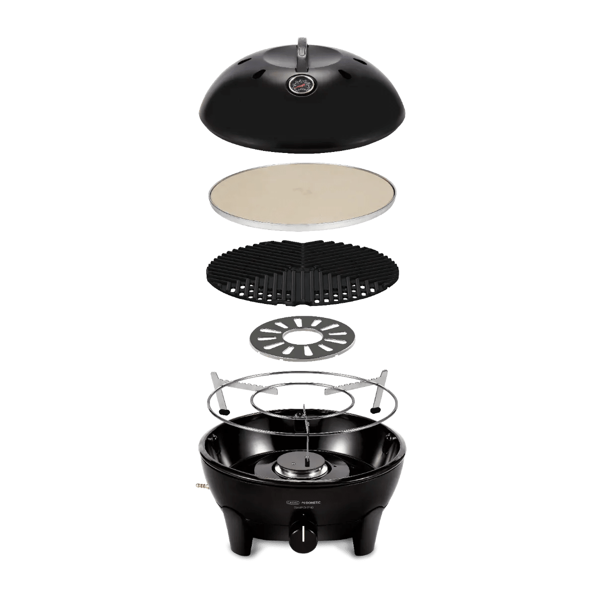 Gratar Camping Portabil - Glamp Chef 40 – Piatra Pizza si Termometru - EVONomad