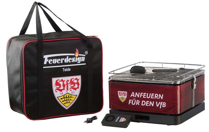 Gratar de masa cu carbune Feuerdesign Teide cu cleste pentru gratar - EVONomad