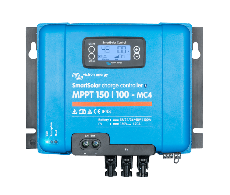 Incarcator solar 12V 24V 48V 100A - SmartSolar MPPT 150 100 - MC4 VE.Can - EVONomad