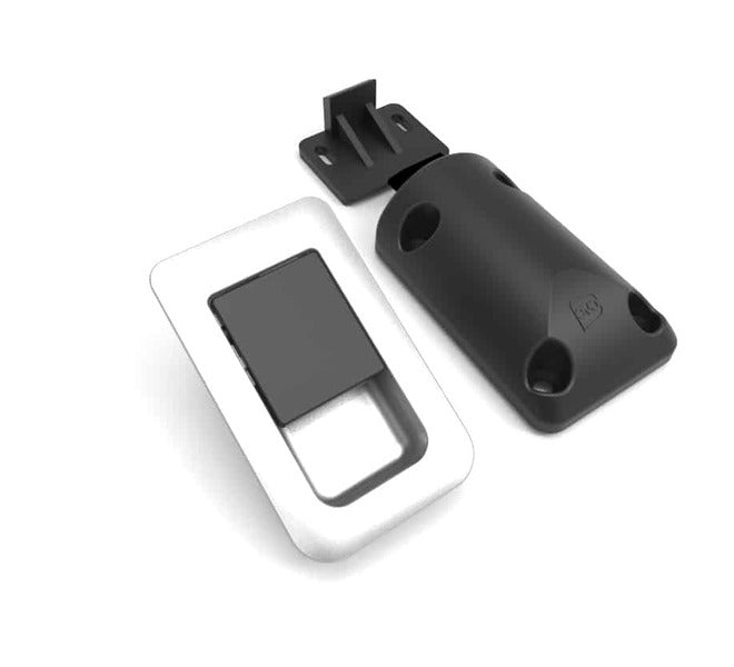 Inchidere 36 x 59 mm pentru grosimi usi 12 - 18 mm - Crom mat / negru - EVONomad