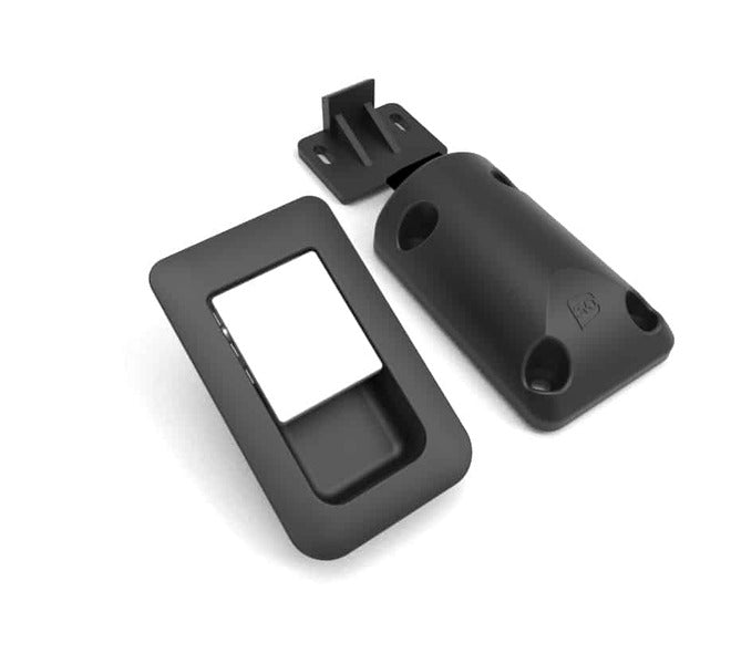 Inchidere 36 x 59 mm pentru grosimi usi 12 - 18 mm - negru mat / crom - EVONomad