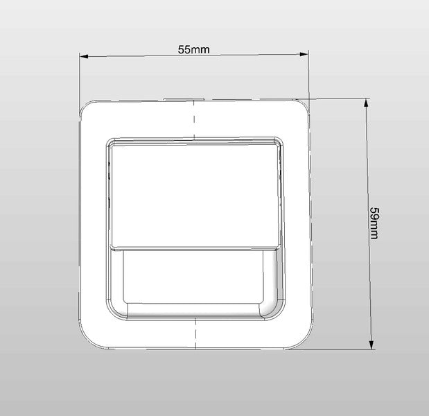 Inchidere 55 x 59 mm pentru grosimi usi 12 - 18 mm - crom mat / negru - EVONomad