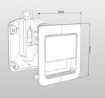 Inchidere 55 x 59 mm pentru usi grosimi 12 - 18 mm - crom mat - EVONomad