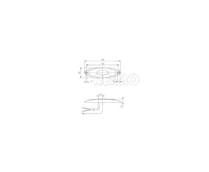 Indicator LED, 12V, 1W, transparent, cablu de 200 mm, cadru alb IP67 - EVONomad