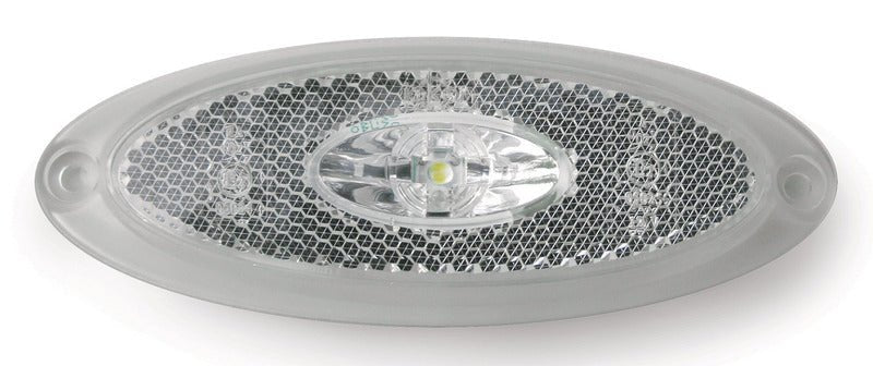 Indicator LED, 12V, 1W, transparent, cadru transparent IP67, cablu 500 mm - EVONomad