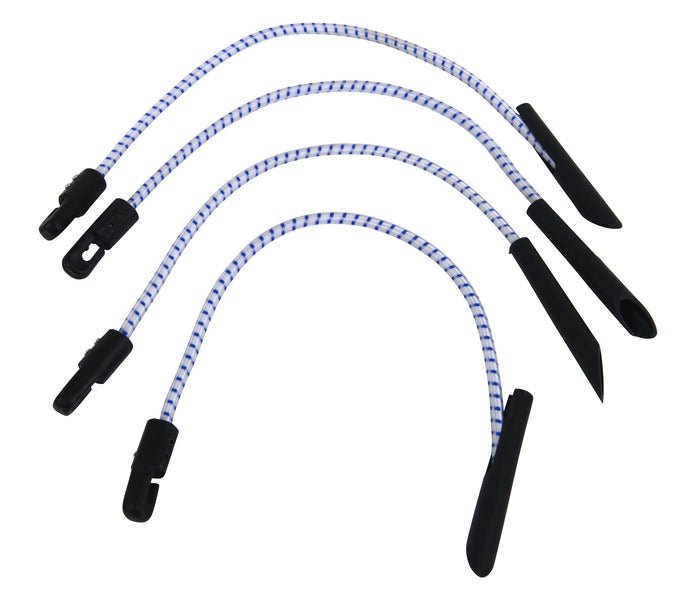 Întinzător cauciuc 35 cm extensibil, alb cu cârlige de fixare și capace - EVONomad