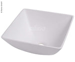 Lavoar de design patrat alb, dimensiuni: L 330 x D 330 x H 135 mm - EVONomad