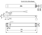 Lumina intermitenta LED transparent/crom, Cat2a, 9 - 32V, 2,4W W IP67, cablu 500mm - EVONomad