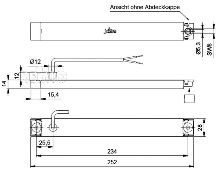 Lumina intermitenta LED transparent/crom, Cat2a, 9 - 32V, 2,4W W IP67, cablu 500mm - EVONomad