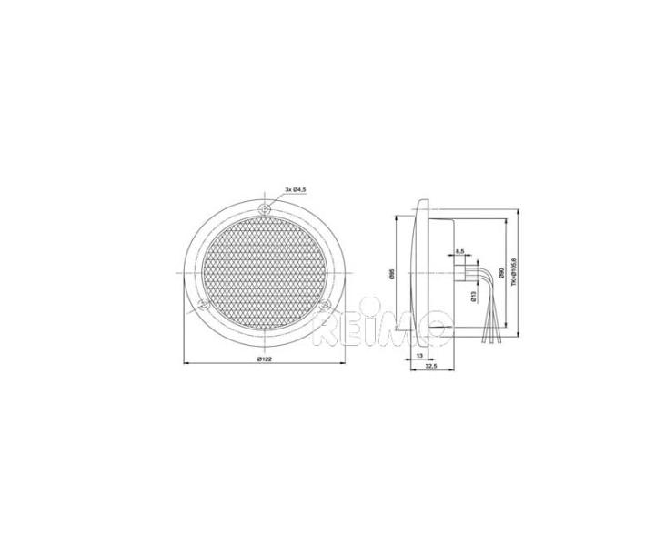 Lumina marsarier LED 12V, 3W IP67 500 mm cablu transparent - EVONomad