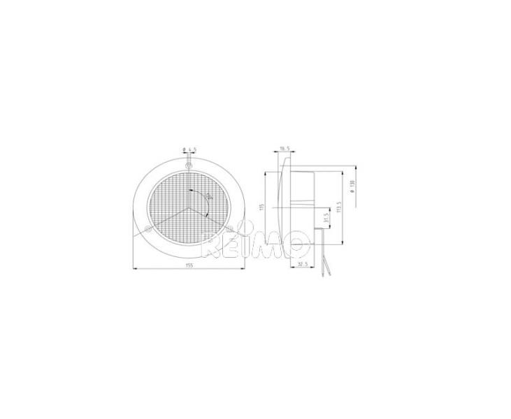 Lumina marsarier LED cu reflector 12V 3W transparent IP67, cablu 500 mm - EVONomad