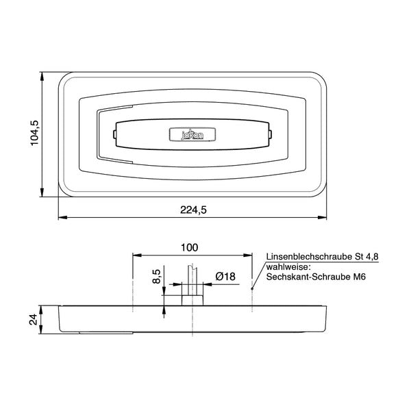 Lumina multifunctionala LED - 9 - 32 V - Rosu - EVONomad