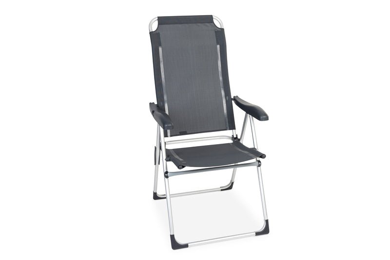 Macaya  Scaun cu spatar inalt din aluminiu si cadru tubular rotund - EVONomad