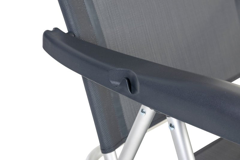 Macaya  Scaun cu spatar inalt din aluminiu si cadru tubular rotund - EVONomad