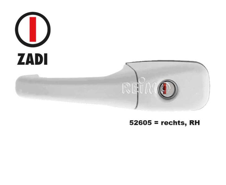Maner exterior CARAVANA dreapta Fiat alb, fara cilindru, fara cheie - EVONomad