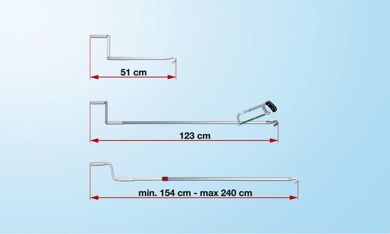 Manivela FIAMMA 154 - 240cm - EVONomad