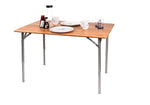 Masa de camping cu blat din bambus - 80 x 60 x 43/65 cm - EVONomad