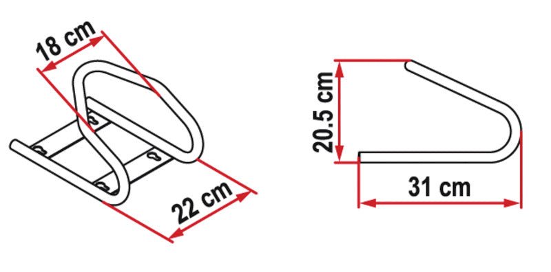 MotoWheel Chock Front - sistem de blocare pentru roata din fata - EVONomad