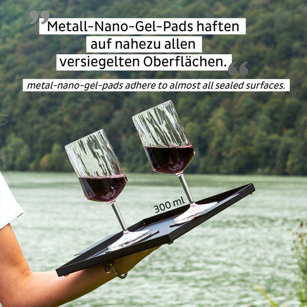 Pahare de vin magnetice din plastic 0,3 l cu placute - set de 2 - EVONomad