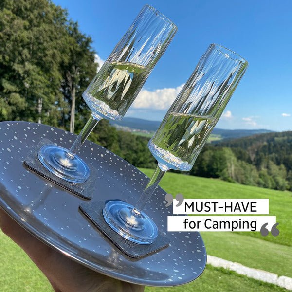 Pahare magnetice de sampanie din plastic 0,15 l - set de 2 - EVONomad