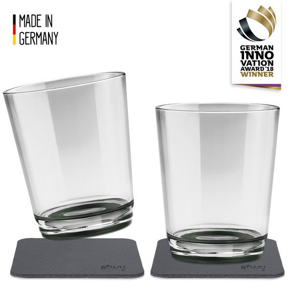 Pahare magnetice din plastic PEARL GRY - set de 2 - EVONomad