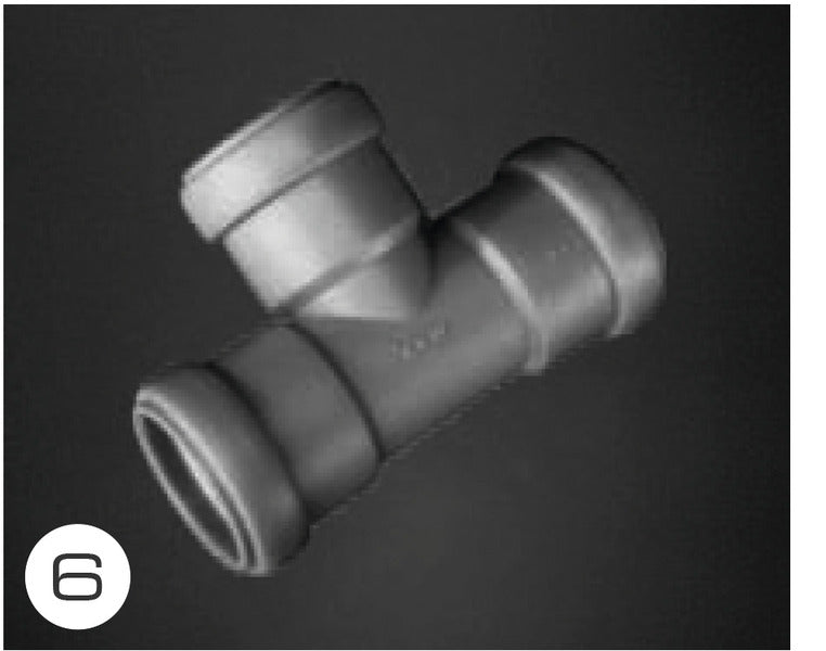 Piesa in T de 90° pentru tevi de 28 mm - EVONomad