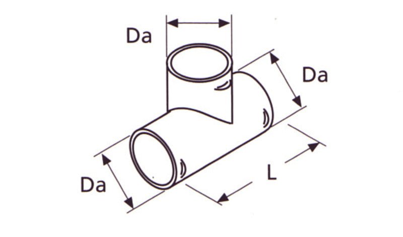 Piesa in T pentru racord teava 60mm - EVONomad