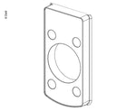 Placa distantiere incuietoare usi pentru grosimea peretelui 13mm pentru nr. 52601 / 52602 - EVONomad
