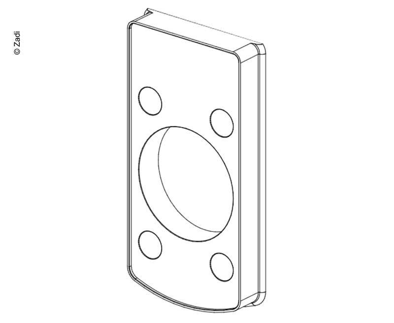 Placa distantiere incuietoare usi pentru grosimea peretelui 13mm pentru nr. 52601 / 52602 - EVONomad