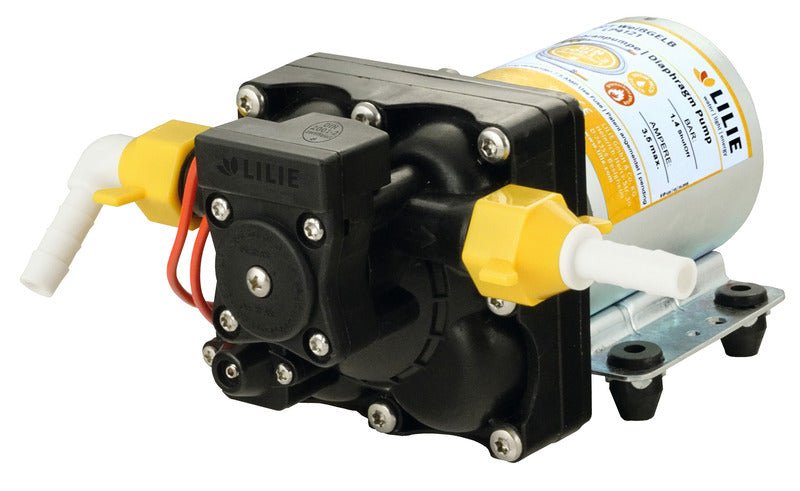 Pompa serie LILIE Soft alb galben cu control bypass - 1,4 bar si 7,5 l/min - EVONomad