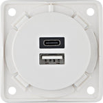Priza de incarcare USB - A/ - C - alb polar - EVONomad