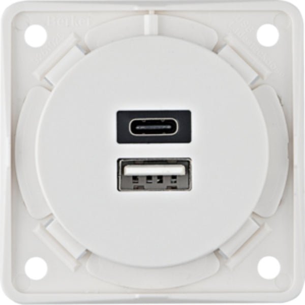 Priza de incarcare USB - A/ - C - alb polar - EVONomad
