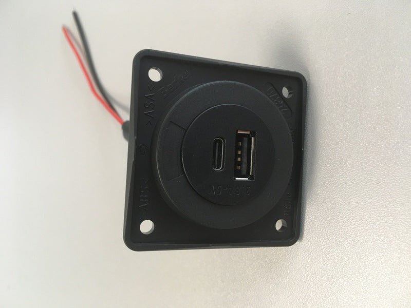 Priza de incarcare USB - A/ - C - negru mat - EVONomad