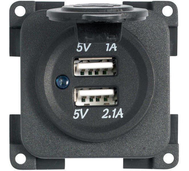 Priza dubla de incarcare USB - A - 5V/1A si 5V/2.1A - EVONomad