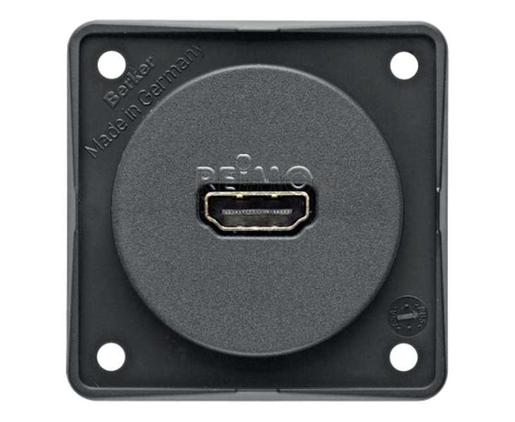 Priza HDMI incorporata antracit, libera - EVONomad