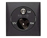Priza SAT cu priza 12V, antracit, liber - EVONomad