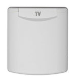 Priză universală pentru copertină 12/230 V cu închidere magnetică - Albă - EvoNomad