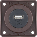 Priza USB incorporata, maro mat, 12V, curent de iesire 3A - EVONomad