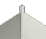 Profil de conexiune colt 90° gri deschis pentru panouri de placare de 3 mm - interior - EVONomad