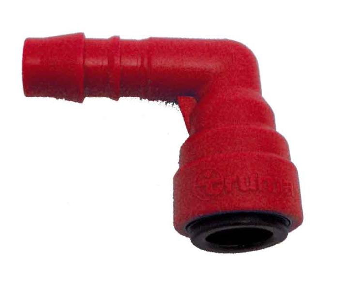Racord unghi rosu pentru furtun de apa 10mm - EVONomad